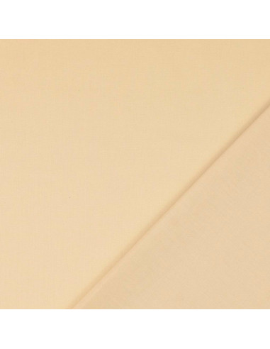 Effen cretonne katoenstof - Lichtbeige
