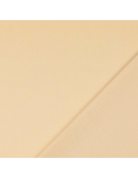 Effen cretonne katoenstof - Lichtbeige