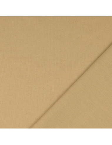 Effen cretonne katoenstof - Sepia
