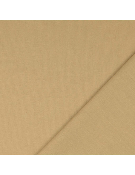 Effen cretonne katoenstof - Sepia