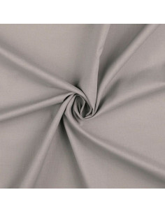 Effen cretonne katoenstof - Lichtgrijs