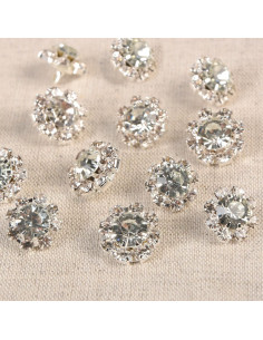 Aveline strass staartknop - Zilver