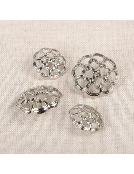 Metalen knoop met staart Navi - Zilver