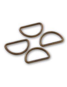 Doos met 4 D-ringen - Antiek messing 30 mm 2
