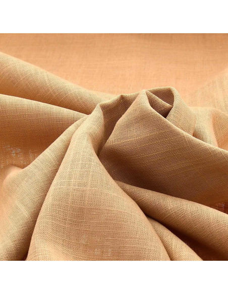 Linnen viscose stof - Goudbeige