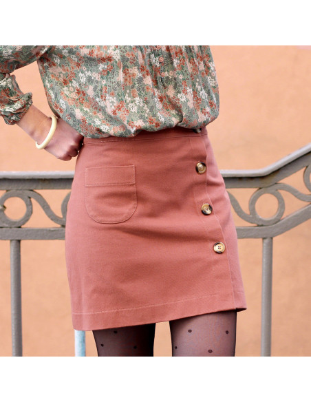 Zware siena gabardine keperstof - La Maison Naïve