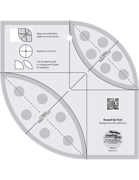 Règle Round Up Tool en Quilting Liniaal Creative Grids