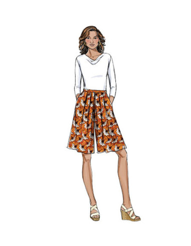 Patroon voor culotte-rok - Butterick 6178