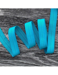 Voorgevouwen elastische biaisband mat 20 mm breed - Turkooisblauw