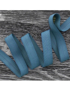 Voorgevouwen elastische biaisband 20 mm breed - Spijkerblauw