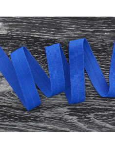 Voorgevouwen elastische biaisband 20 mm breed - Kobaltblauw