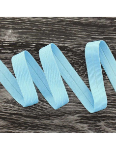Voorgevouwen elastische biaisband 20 mm breed - Lichtblauw