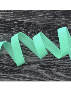Voorgevouwen elastische biaisband mat 20 mm breed - Mintgroen