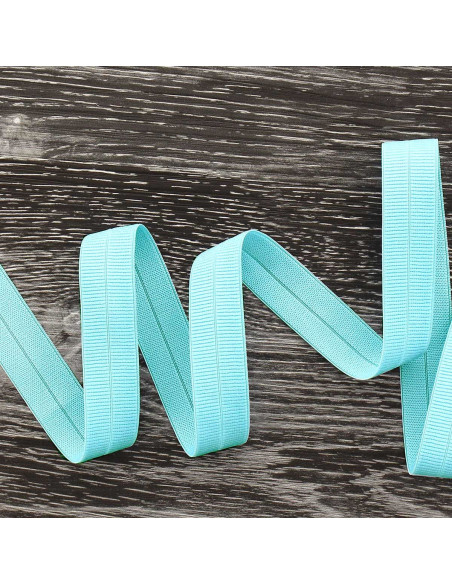 Voorgevouwen elastische biaisband 20 mm breed - Babyblauw