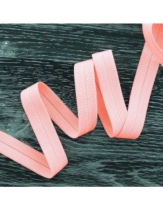 Voorgevouwen elastische biaisband mat 20 mm breed - Babyroze