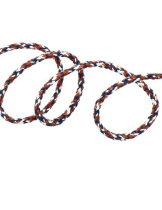 Fantasie sweatkoord - Wit, blauw en terracotta