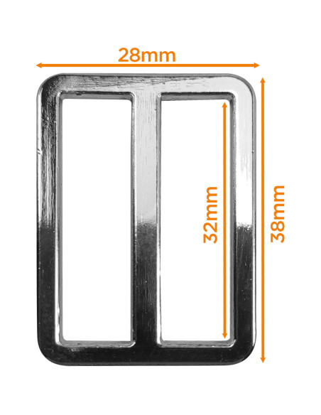 Premium metalen doorvoerlus - Zilver 32 mm