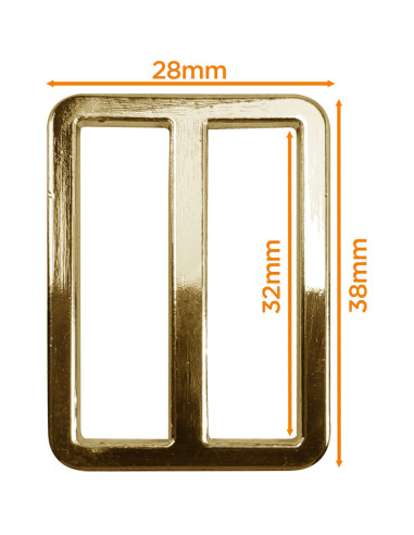 Premium metalen gesp - Geelgoud 32 mm