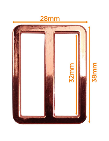 Premium metalen gesp - Roségoud 32 mm