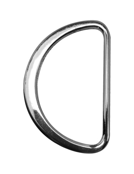 Half ronde platte gelaste ring 32 mm - Zilver