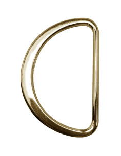 Half ronde platte ring gelast 32 mm - Geel goud
