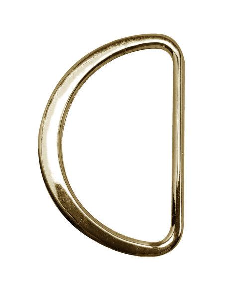 Half ronde platte ring gelast 32 mm - Geel goud