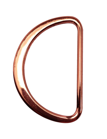 Half ronde platte gelaste ring 32 mm - Roségoud