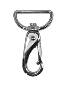 Premium metalen musketon - Zilver 65 x 32 mm