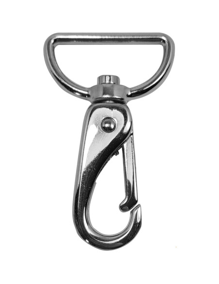 Premium metalen musketon - Zilver 65 x 32 mm