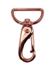 Premium metalen musketon - Roségoud 65 x 32 mm