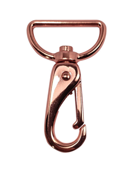 Premium metalen musketon - Roségoud 65 x 32 mm