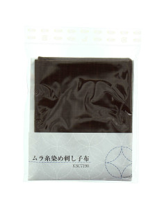 Sashiko-stofcoupon 50 cm x 55 cm - Bruin 2