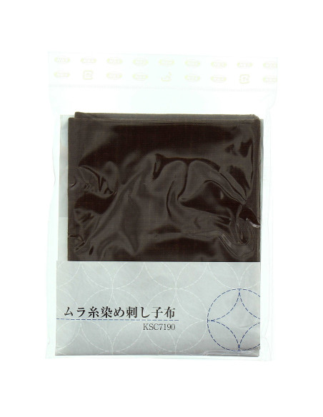 Sashiko-stofcoupon 50 cm x 55 cm - Bruin
