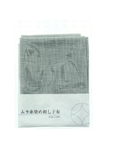Sashiko-stofcoupon 50 cm x 55 cm - Grijs 2