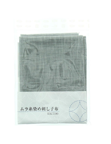 Sashiko-stofcoupon 50 cm x 55 cm - Grijs