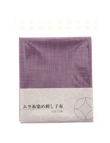 Sashiko-stofcoupon 50 cm x 55 cm - Lila