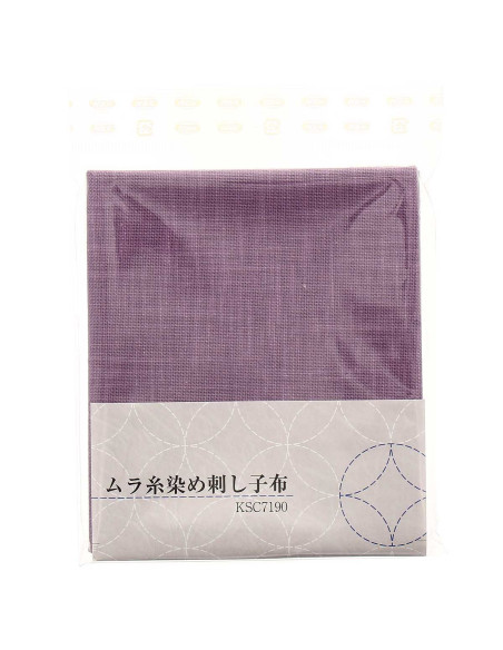 Sashiko-stofcoupon 50 cm x 55 cm - Lila