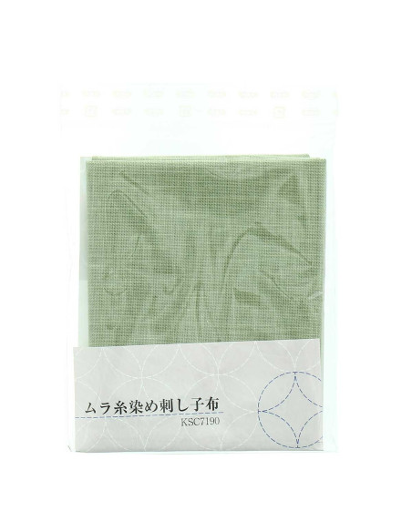 Sashiko-stofcoupon 50 cm x 55 cm - Amandel