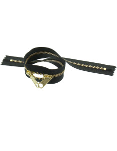 Metaal rug-aan-rug sluiting voor tassen 40 cm - Zwart en goud 2