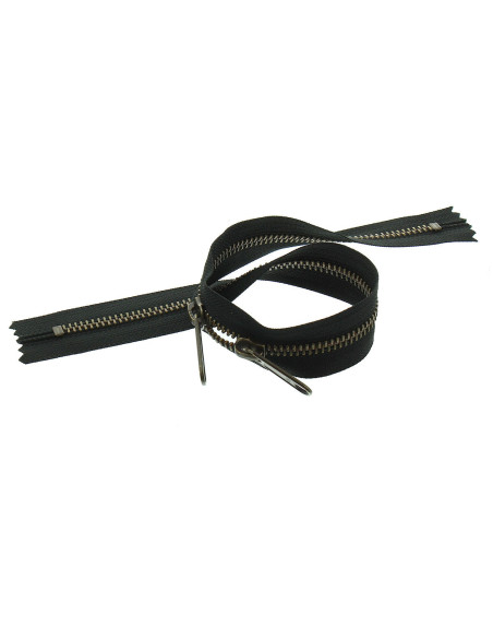 Metaal rug-tot-rug sluiting voor tassen 40 cm - Zwart en brons