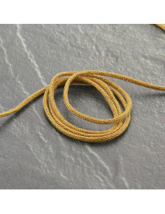 Lurex koord Saxo 2 mm - Oker en goud