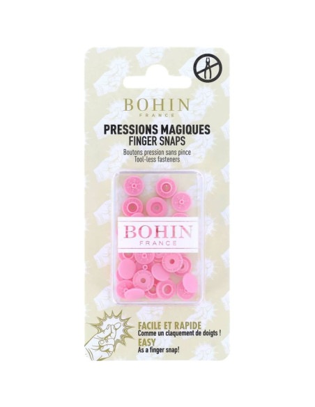 Magische drukknopen zonder tang 9 mm - Roze