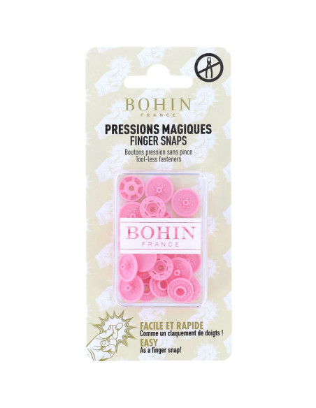 Magische drukknopen zonder tang 13 mm - Roze