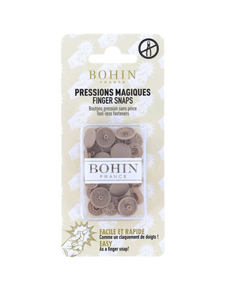 Magische drukknopen zonder tang 13 mm - Beige