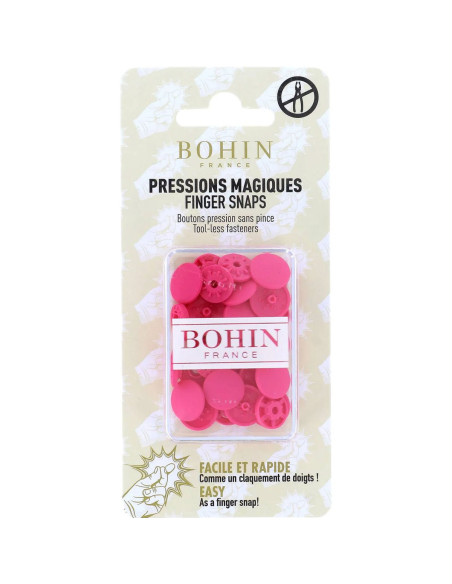 Magische drukknopen zonder tang 13 mm - Fuchsia
