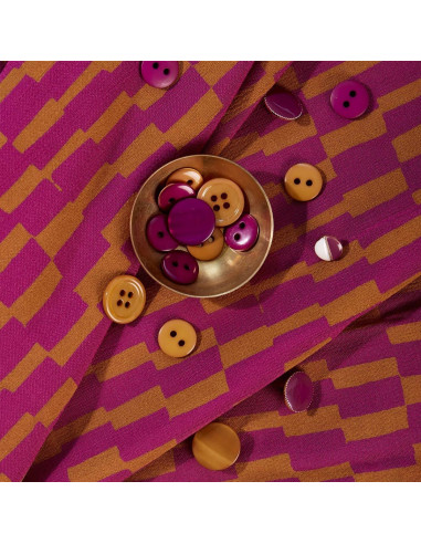 Viscose stof Domino Dahlia - Atelier Brunette