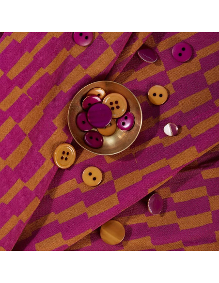 Viscose stof Domino Dahlia - Atelier Brunette