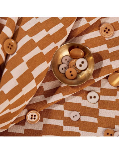 Viscose stof Domino Ochre - Atelier Brunette