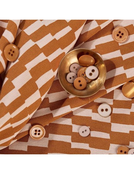 Viscose stof Domino Ochre - Atelier Brunette