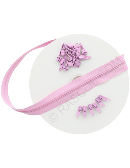 Rol van 10 meter nylonrits - Roze